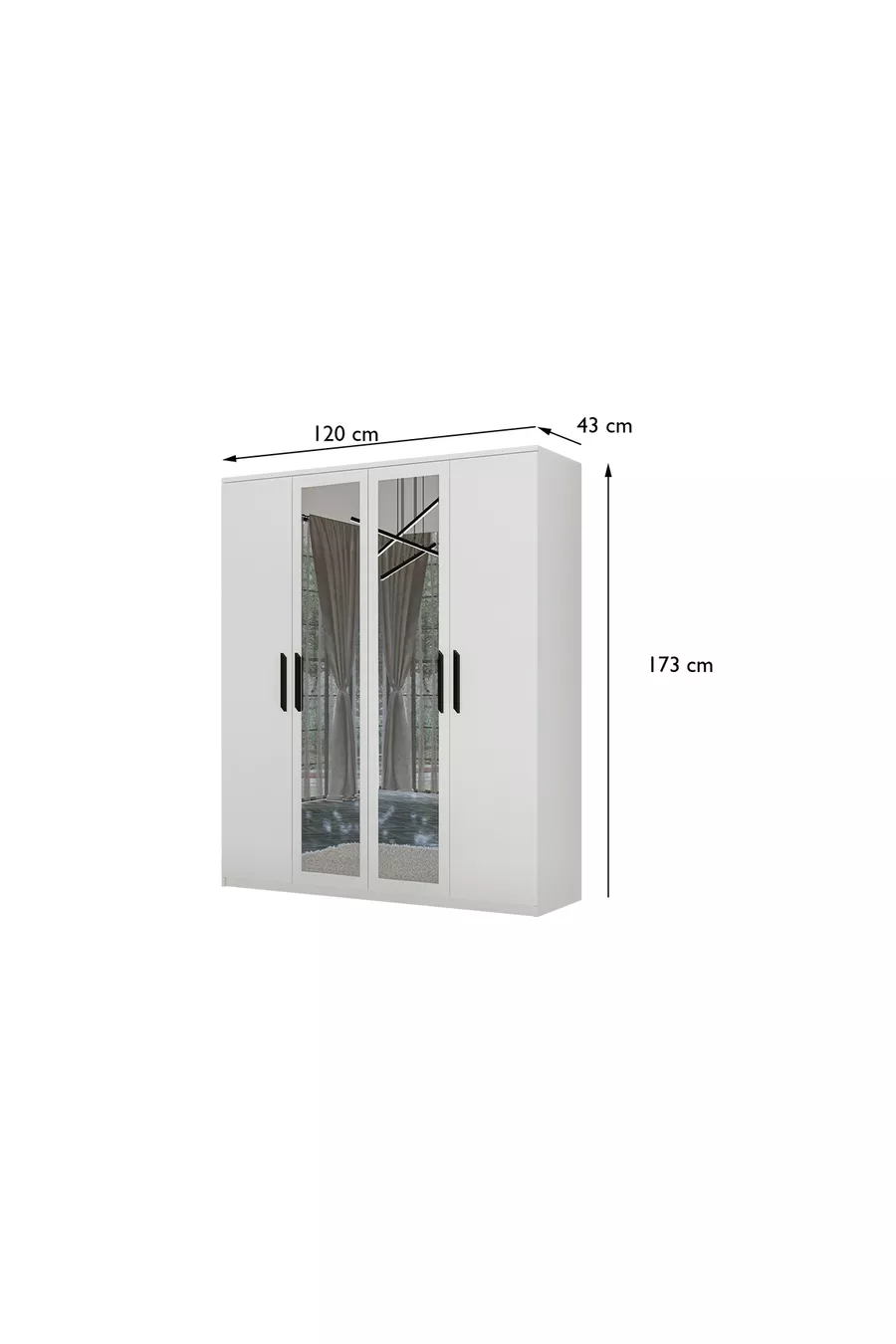 ENSEMBLE DE ARMOIRES DE CHAMBRE JEUNE AVANOS, 4 PORTES, GM