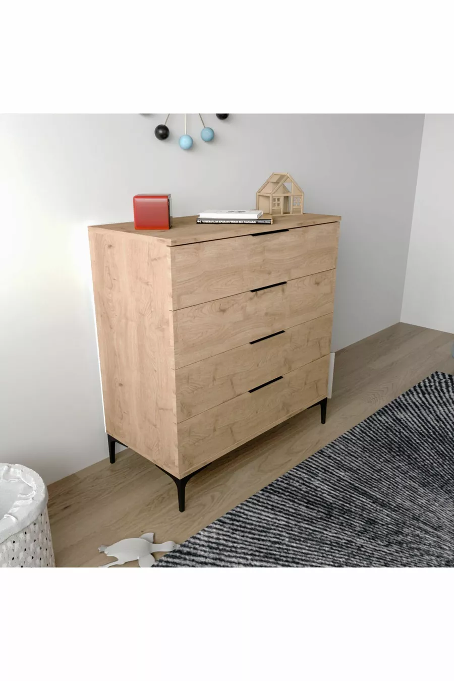 Commode panier ADEN 4 tiroirs