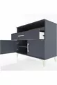 Commode Hyperion 2 étagères 1 tiroir 2 portes Anthracite-Anthracite
