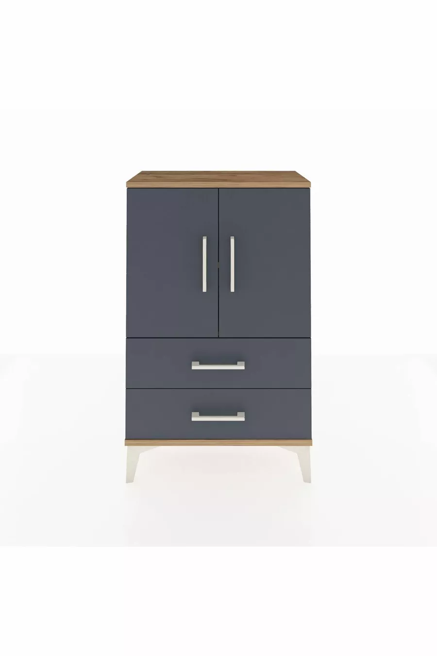 Arges Commode with 2 Shelves, 2 Drawers, and 2 Doors Pine-Anthracite