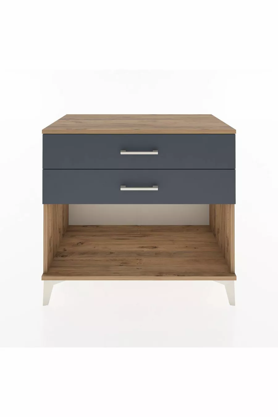 Commode Hyperion 2 tiroirs Pin-Anthracite