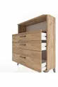 Commode Arges à un seul étagère et 3 tiroirs en pin-pin