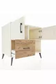 Commode Kronos à 2 étagères, 1 tiroir, 2 portes, Pierre de lune/Pierre de lune/Pin