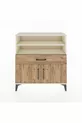 Commode Arges 3 étagères 1 tiroir 2 portes Pierre de lune-Épicéa