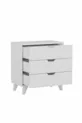Commode Valencia à 3 tiroirs, blanche.