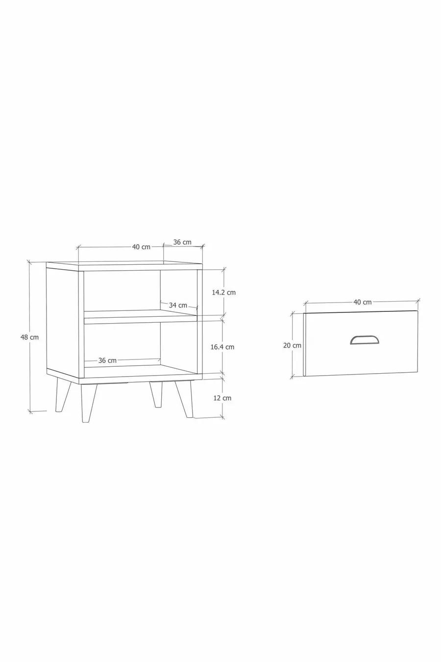 Ensemble de Chambre Jeune İnci (GARDEROBE, CHIFFONNIER, CHEVET)