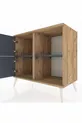 Hyperion Dresser 2-Shelf 2-Door Pine-Anthracite
