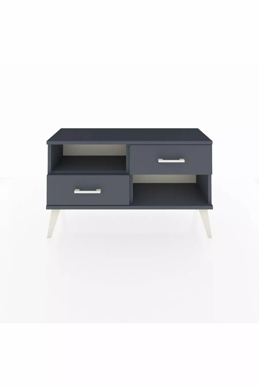 Commode Arges à une étagère et 2 tiroirs Anthracite-Anthracite