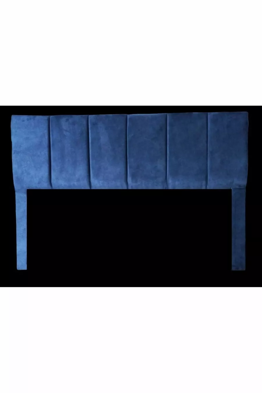 Testiera del letto in velluto scamosciato blu navy
