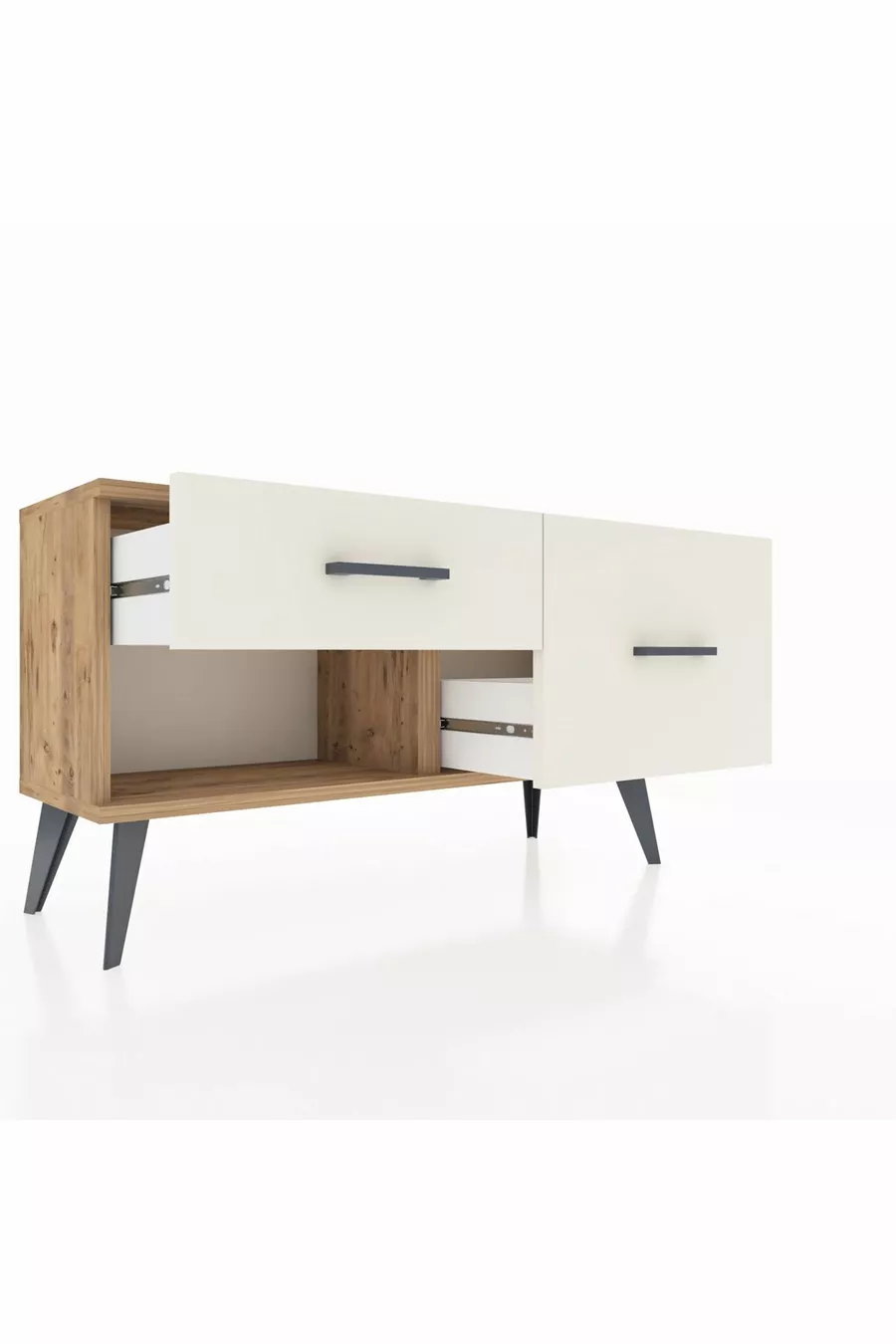 Commode Arges 2 tiroirs Pin-Pin / Pierre de lune
