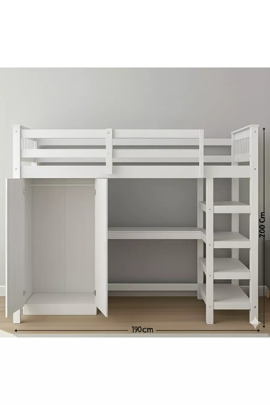 multi-purpose bed, desk, wardrobe, bookshelf all-in-one