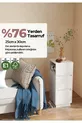 Table de chevet Alve étroite – 2 tiroirs, table d'appoint latérale avec compartiment ouvert amovible, pour chambre à coucher et salon M