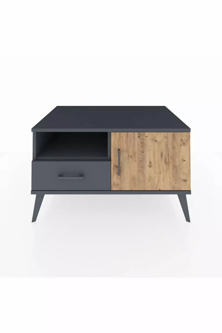Kronos Dressoir met 2 planken, 1 lade en 1 deur, antraciet-den/antraciet