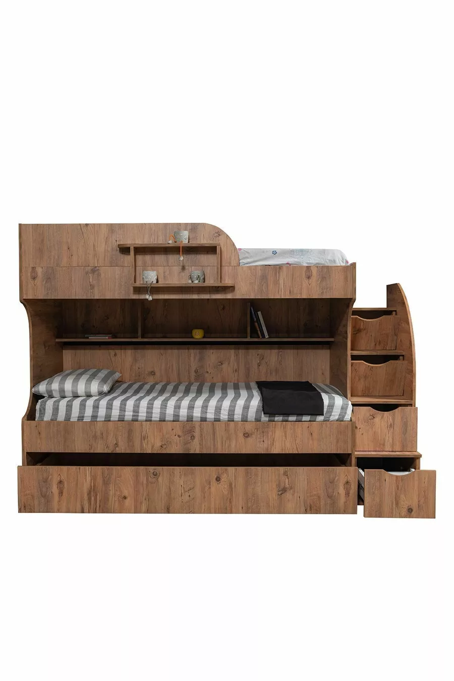 Letto a castello, Letto a castello Aura con lettino - 3 materassi comfort