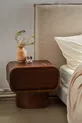 Huron Solid Walnut Single Drawer Rustic Nightstand, Bedside Table