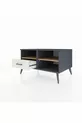 Commode Kronos 2 étagères 1 tiroir Anthracite-Cèdre/Mer de pierre