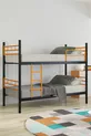 Lits superposés, Métal, Démontable, Orange et Noir