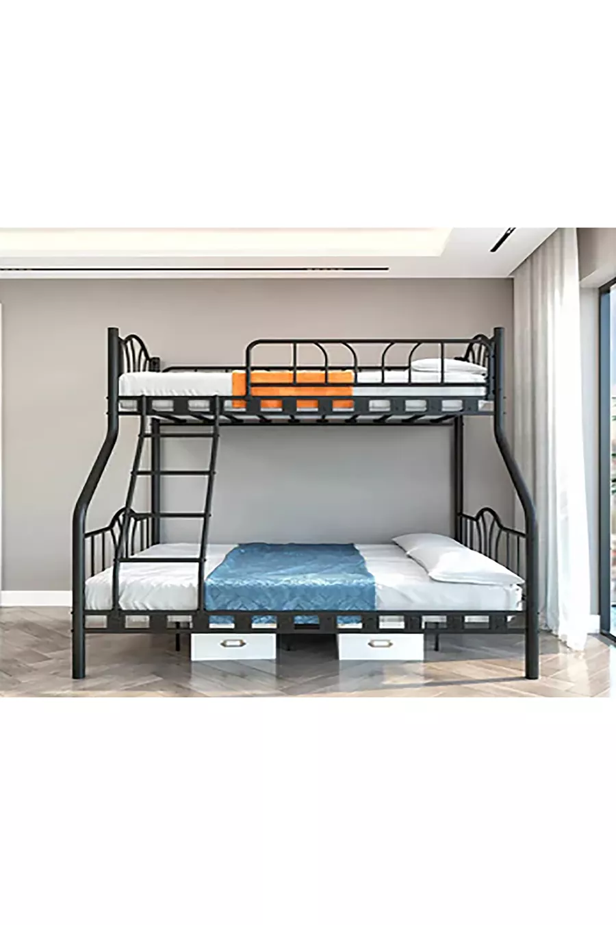 DZGN HOME VOLGA 3 KİŞİLİK EBEVEYN 3'LÜ METAL RANZA -  & 