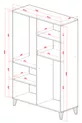 Armoire à 4 portes Maya blanche
