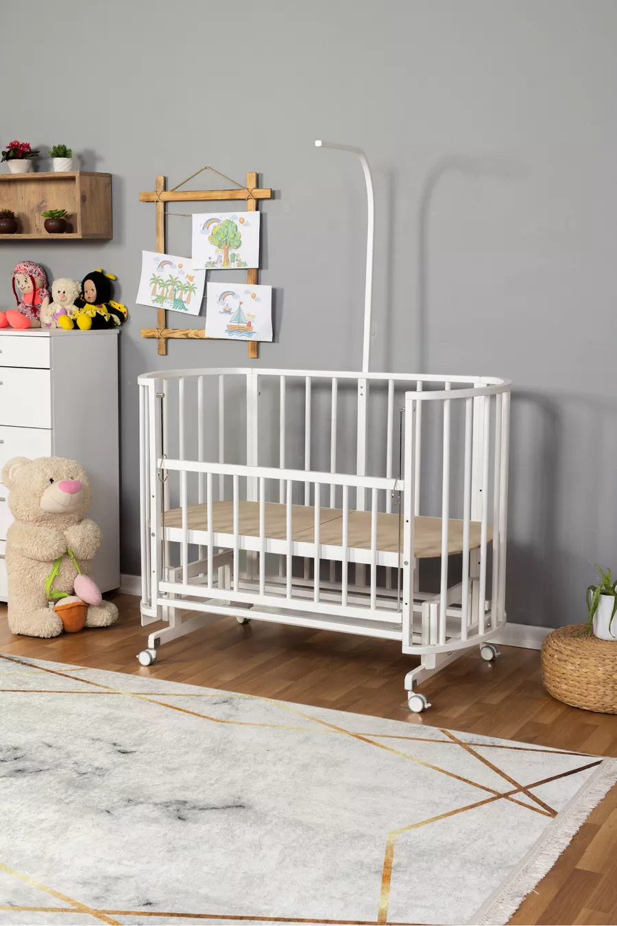 Culla Portatile in Legno Naturale per Neonati Vicino alla Madre Prezzi della Culla per Bambini