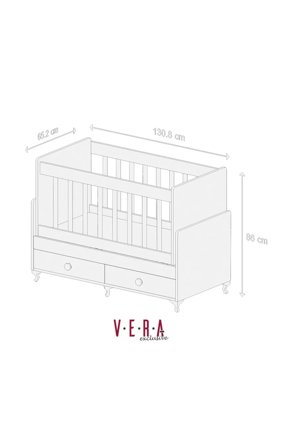 Berceau à bascule pour maman, gris avec set de sommeil, lit avec tiroirs X
