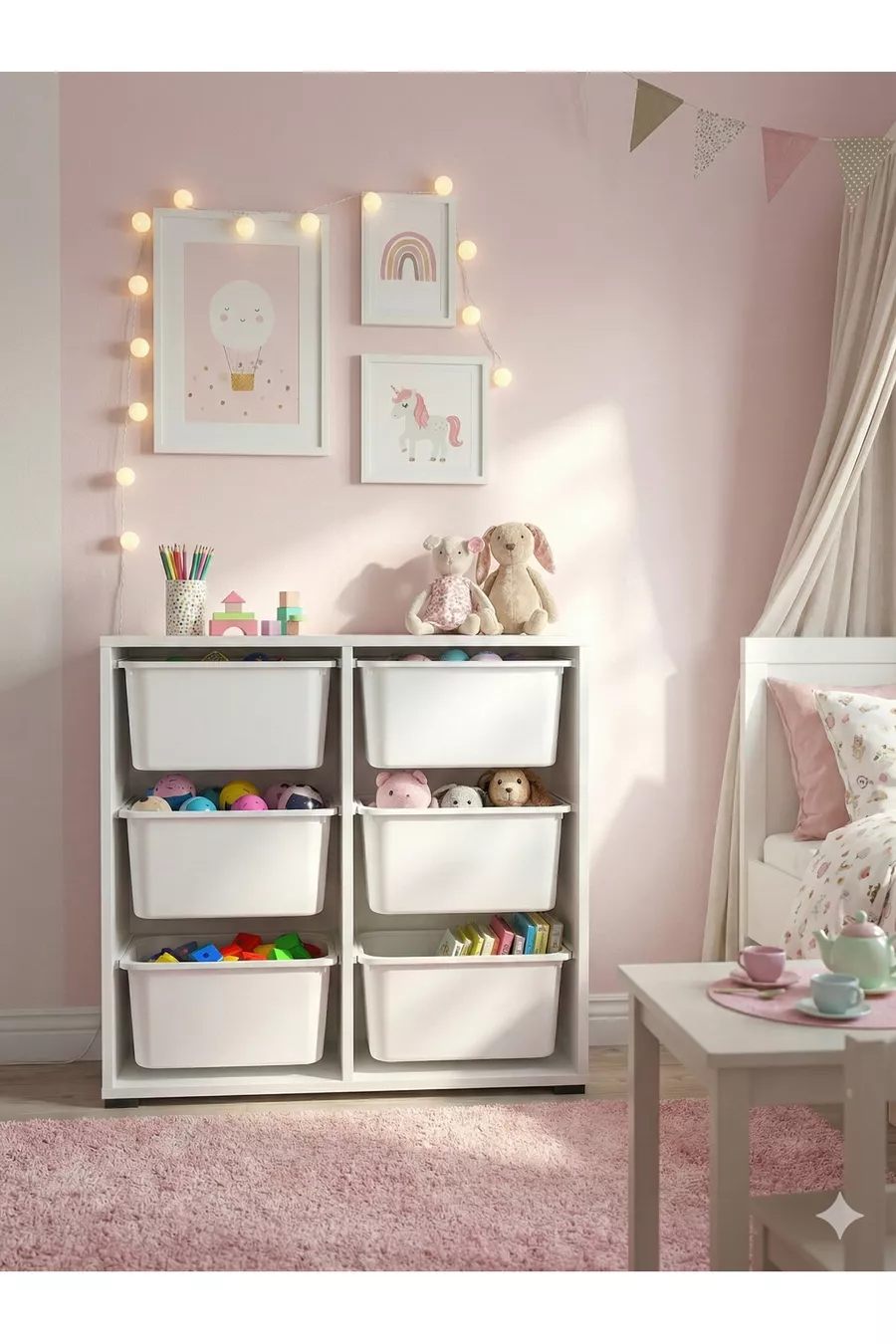 Armoire de Jouets Polyvalente à 6 Tiroirs et Unité de Rangement – Organisateur de Chambre d’Enfant avec ÉTIQUETTE CADEAU