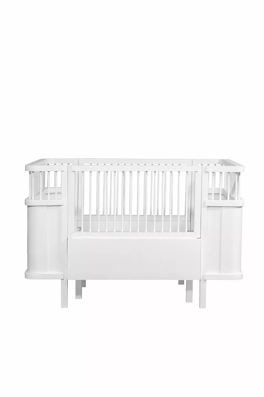 Berceau en MDF, Berceau Trend Grandissant - Blanc 1 Matelas Comfort