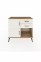 Commode Hyperion à une étagère, 2 tiroirs, 2 portes, pin-jaspe