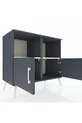 Hyperion Dresser 2-Shelf 2-Door Anthracite-Anthracite/Marble
