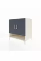 Commode Kronos 3 étagères 2 portes Pierre de lune-Anthracite
