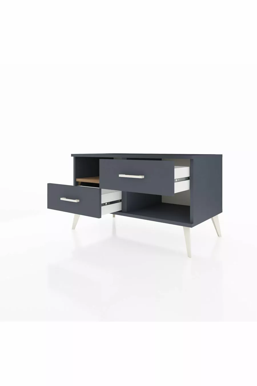 Hyperion Dressoir Enkele Plank 2 Lade Antraciet-Ceder/Antraciet