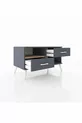 Hyperion Dressoir Enkele Plank 2 Lade Antraciet-Ceder/Antraciet