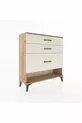 Commode Arges 3 tiroirs Pin-Pierre de Lune