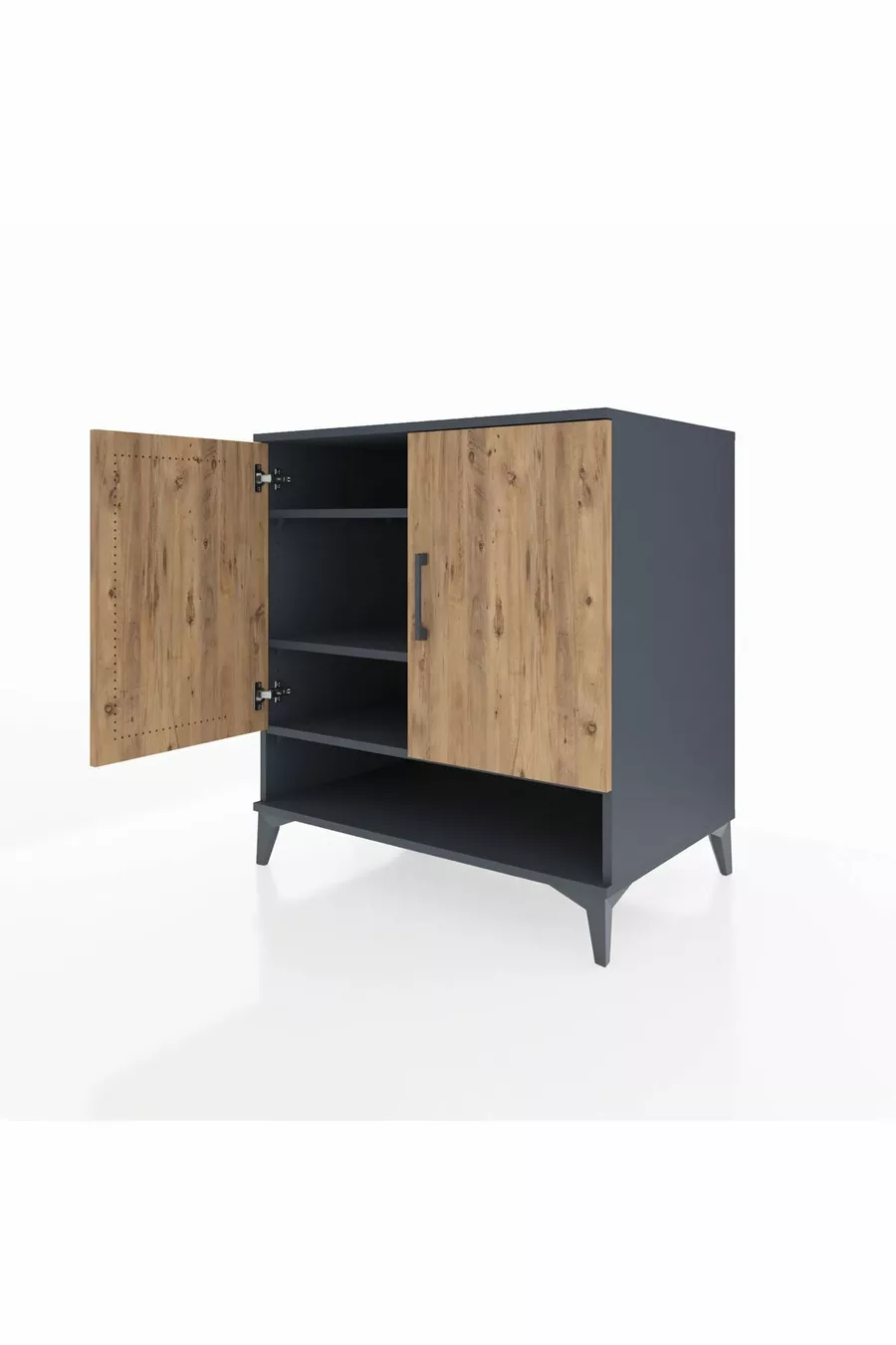 Kronos Dressoir 3 Planken 2 Deuren Antraciet-Groen