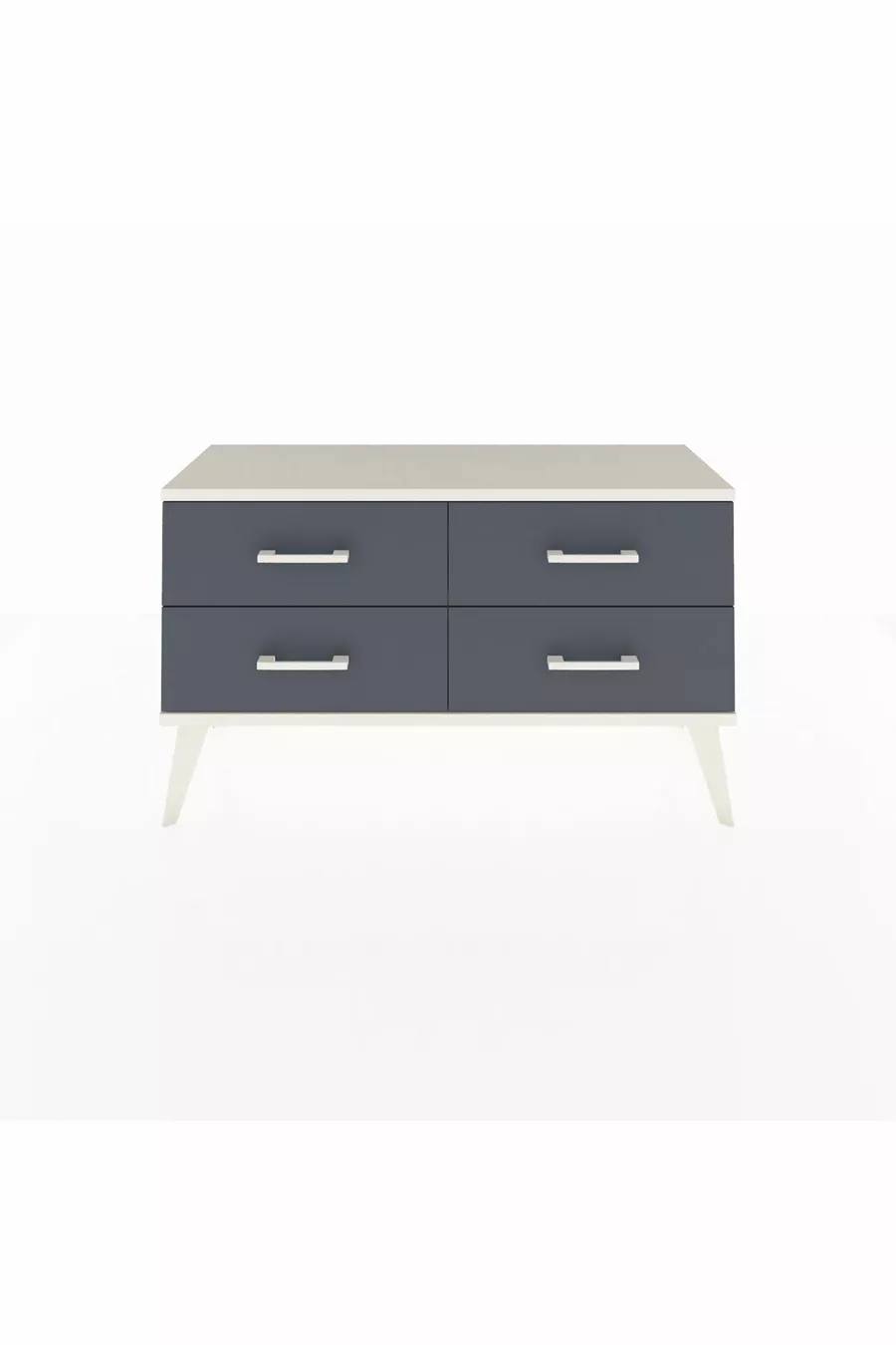 Commode Arges à 4 étagères Pin-Silex/Anthracite