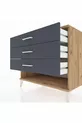 Commode Kronos à 3 tiroirs Pin-Anthracite