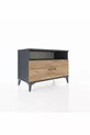 Commode Hyperion à une étagère et un tiroir, anthracite-pin