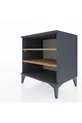 Hyperion Bedside Table 2-Shelf Anthracite-Pine