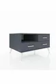 Commode Kronos à une étagère et trois tiroirs Anthracite-Anthracite