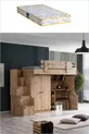 Lit superposé, armoire et bureau Viva Ranza 1 matelas Comfort