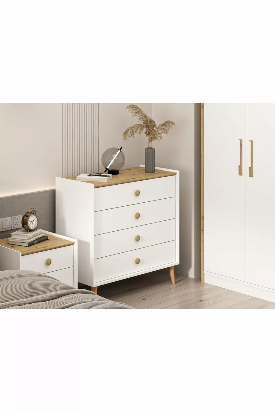 Mitra Commode - Blanc/Artisan