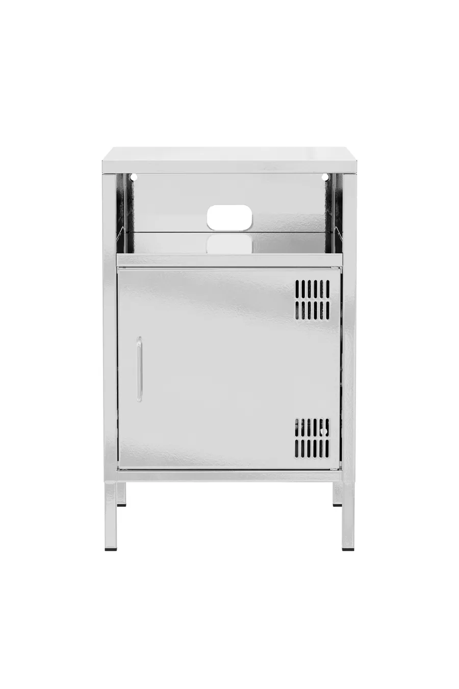 Pera Commode Étagères Ouvertes, 5 x x cm - Couleur Argent - Peinture Effet
