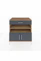 Commode Kronos 3 étagères 1 tiroir 2 portes Pin-Anthracite