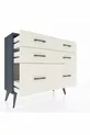Commode Arges 6 tiroirs Anthracite-Anthracite/Gris quartz