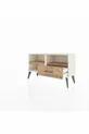 Arges Kommode 2 Regale Einzelschublade Achat-Kiefer
