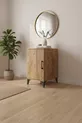 Table de chevet Aura à 2 étagères et 1 porte en pin-Pin | Table de chevet sur pieds hauts