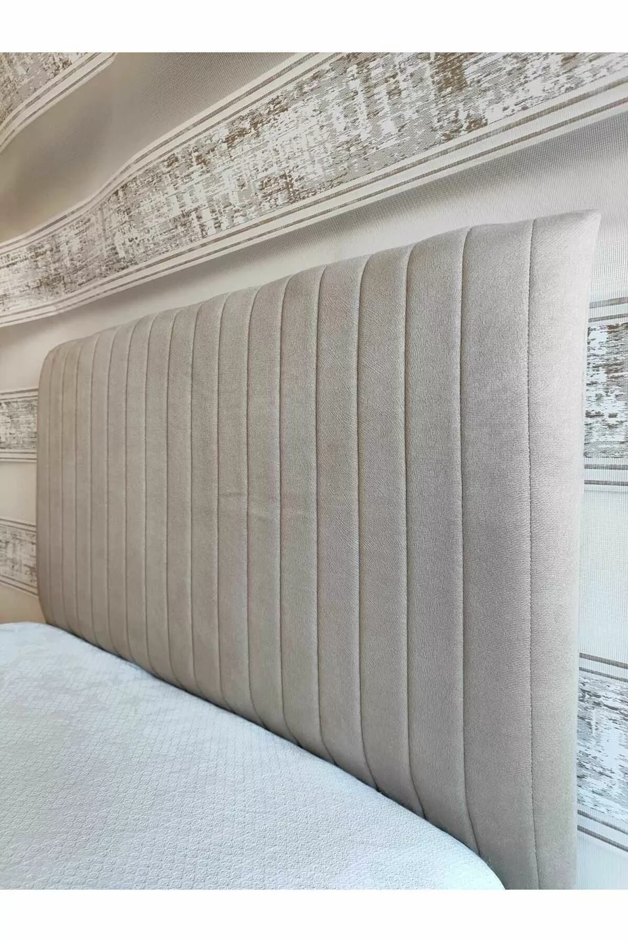Copertura per testiera del letto in lino Sonne  Cm Visone
