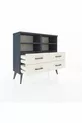 Arges Dresser 4 Shelves 4 Drawers Anthracite-Anthracite/Moonstone