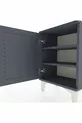 Table de chevet Arges à 2 étagères et 1 porte, anthracite-anthracite