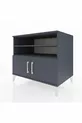 Commode Kronos 3 étagères 2 portes Anthracite-Anthracite